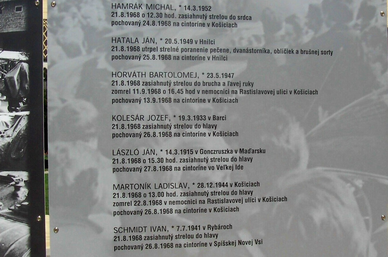 01 august 1968 v Košiciach 